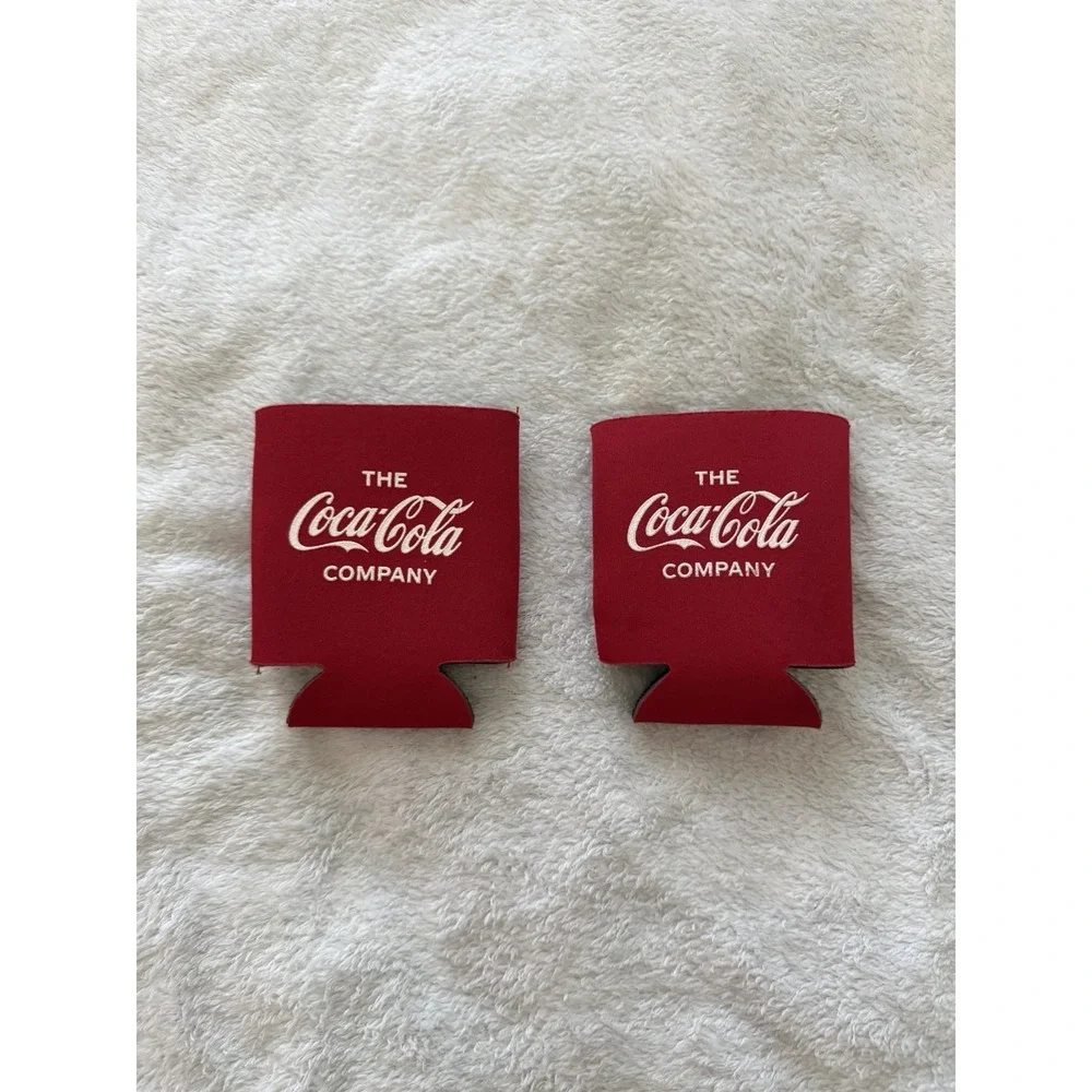 Coca-Cola koozie pair of 2, red, drink covers